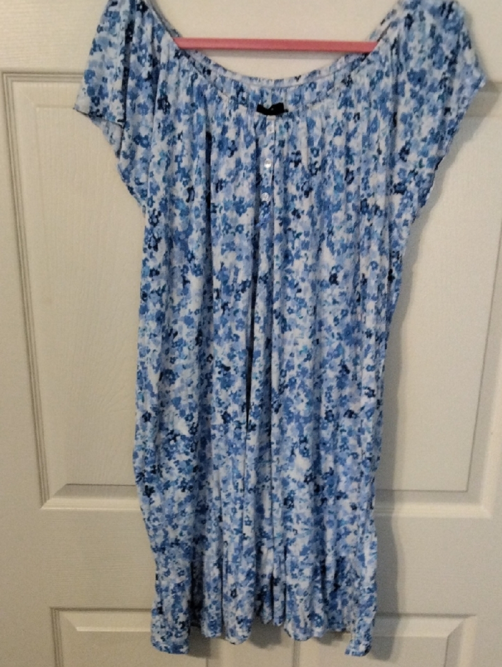 Simply Vera Vera Wang Light Blue Floral Nightgown With Pockets